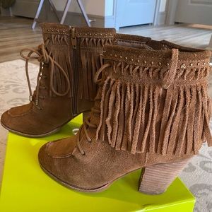 Fringe booties